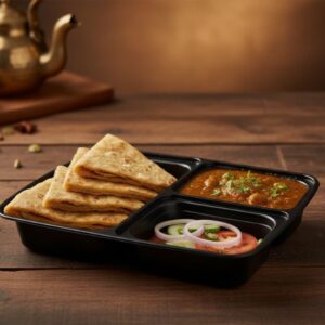 3 Triangle Paratha with Chana Masala