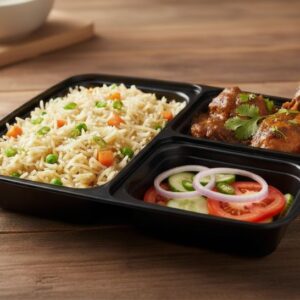 veg pulao with chicken kasa