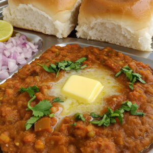 Mumbai style Pav Bhaji with 2 Pavs